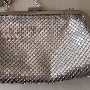 'Jessica McClintock'  Metallic Silver Evening Bag NWOT
